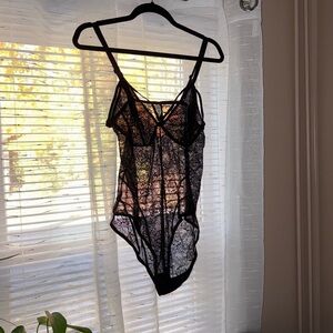 Torrid Black Lace Detail Bodysuit